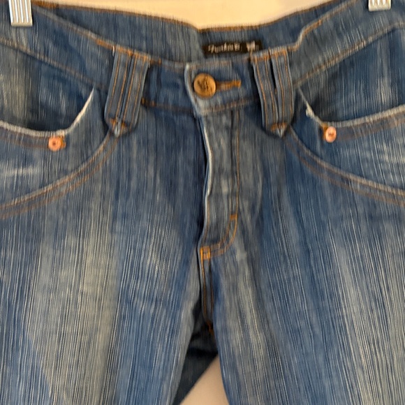 Frankie B. Vintage Rare Y2K Low Rise Blue Flare Jeans - Picture 6 of 16